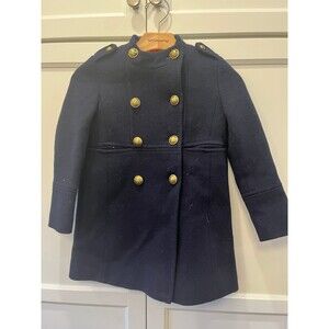 Crew cut size large wool blend kids girls jacket dress coat